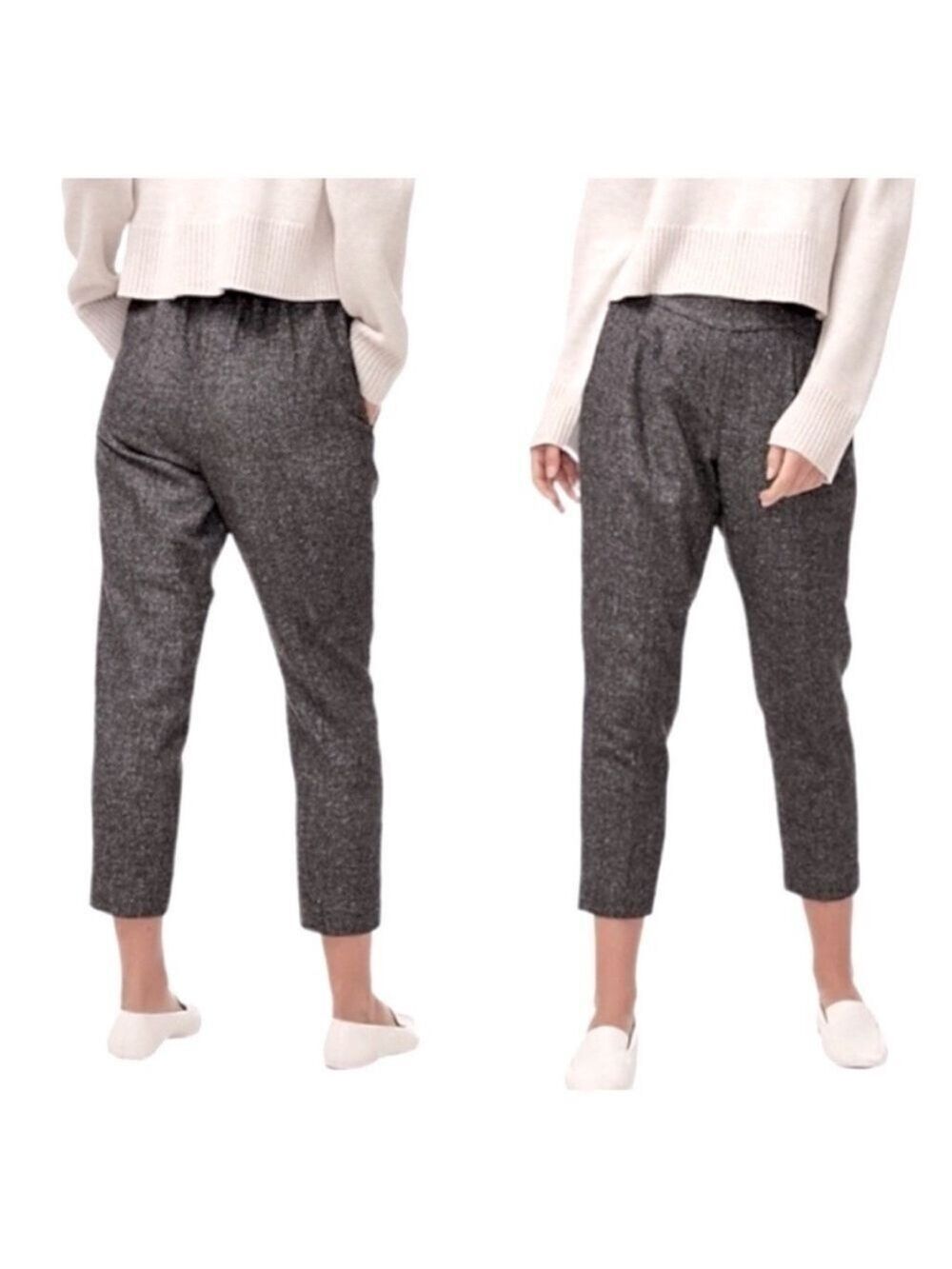 Aritzia  Babaton Cohen Crop Wool Blend Pants Pleated Size 2